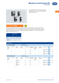 Thumbnail of document Data Sheet - 8562 IEC Miniature circuit breakers